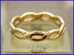 James Avery 14k Yellow Gold Twisted Wire Ring Size 7.5, 2.5 Grams. RETAIL $220