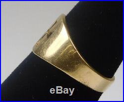 James Avery- 14k Yellow Gold Wide Crosslet Band Ring Size 9.5