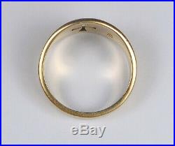 James Avery- 14k Yellow Gold Wide Crosslet Band Ring Size 9.5