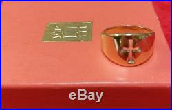 James Avery 14k Yellow Gold Wide Crosslet Ring Size 6.25