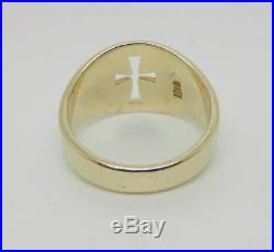 James Avery 14k Yellow Gold Wide Crosslet Ring Size 7.25 Lb2910