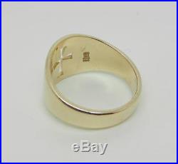 James Avery 14k Yellow Gold Wide Crosslet Ring Size 7.25 Lb2910