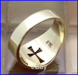 James Avery 14k Yellow Gold Wide Crosslet Ring Size 8, 6.6 Grams RETAIL $760