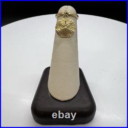 James Avery 14k Yellow Golds and Dollar Dangle Charm Ring Size 3