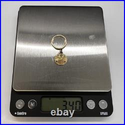 James Avery 14k Yellow Golds and Dollar Dangle Charm Ring Size 3