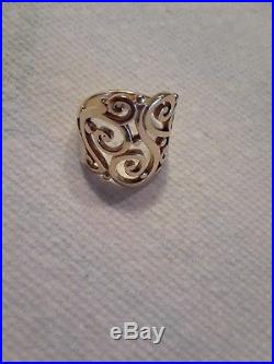 James Avery 14k Yellow gold Open Sorrento Ring size 7.5 In very good condition