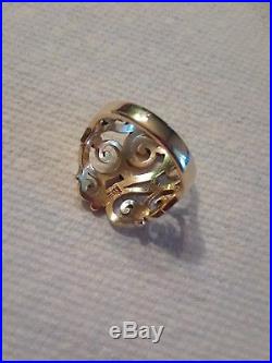James Avery 14k Yellow gold Open Sorrento Ring size 7.5 In very good condition