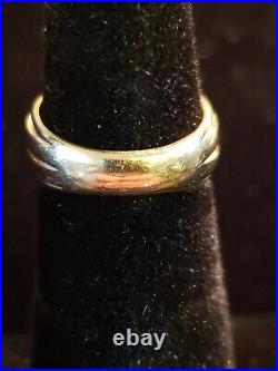 James Avery 14k gold Thatched ring RETIRED. (sz 3.5/wt 6.78g) RK-293