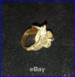 James Avery 14k gold sadle ring size 3.5 11.4 grams