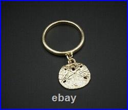 James Avery 14k gold sand dollar charm ring designer size 5.5