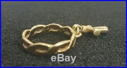 James Avery 14k twisted wire dangle ring with 14k st Teresa cross combo