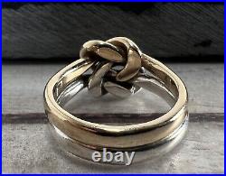 James Avery 14kt/925 Original Lover's Knot Ring Sz 5.75 6.8 Grams