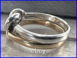 James Avery 14kt/925 Original Lover's Knot Ring Sz 5.75 6.8 Grams