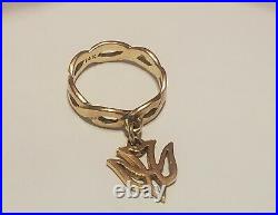 James Avery 14kt Dove Dangle Ring Size 3