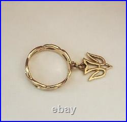 James Avery 14kt Dove Dangle Ring Size 3