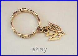 James Avery 14kt Dove Dangle Ring Size 3