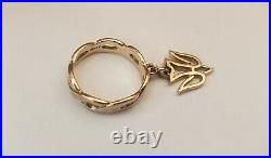 James Avery 14kt Dove Dangle Ring Size 3