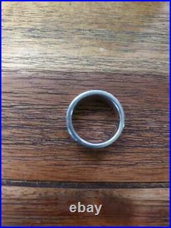 James Avery 14kt Gold Center Hammered Sterling Silver Band Ring 7.5