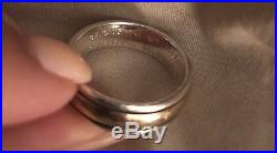 James Avery 14kt Gold Sterling Silver Hammered Simplicity Wedding Band Ring Sz10