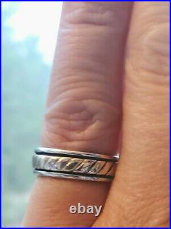 James Avery 14kt Gold and Silver Band Ring Small Size 4.25