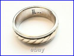 James Avery 14kt Gold and Silver Band Ring Small Size 4.25
