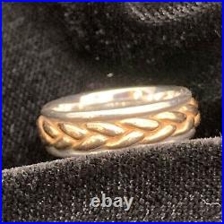 James Avery 14kt & Sterling Braided Ring 6.5 Free Shipping