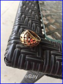 James Avery 14kt Wide Dome Basket Weave Ring, Size 6