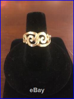James Avery 14kt Yellow Gentle Wave Ring Size 7, with box & pouch