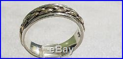James Avery 14kt Yellow Gold &. 925 Sterling Braided Band Ring Size 9. RETIRED