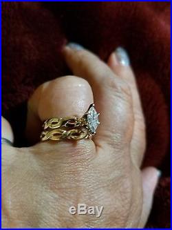 James Avery 14kt Yellow Gold Engagement Ring n Band