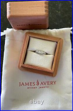 James Avery 18k White Gold Diamond Debra Ring Size 7