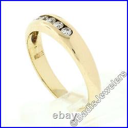 James Avery 18k Yellow Gold 0.15ctw Open Channel Round Diamond Wedding Band Ring