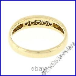 James Avery 18k Yellow Gold 0.15ctw Open Channel Round Diamond Wedding Band Ring