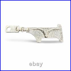 James Avery 1989 Sterling Silver Longhorn Steer Keychain Pendant Retired