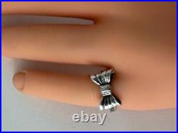 James Avery 3D Bow Tie Ring Retired Size 6.25 Sterling Silver