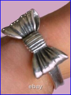 James Avery 3D Bow Tie Ring Retired Size 6.25 Sterling Silver