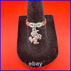 James Avery 3-D Unicorn Retired Charm Dangle Ring Silver 925 Size 5