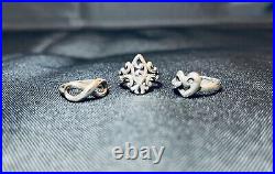 James Avery 3 Ring Lot SZ 6- Heart Knot, Petite Infinity, Scrolled Ichthus