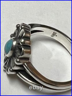 James Avery 4Piece De Flores Turquoise Pendant/Earrings/Bracelet/Ring Set