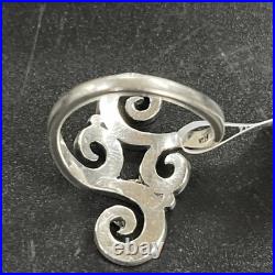 James Avery 925 Retired Long Scroll Ring Size 5