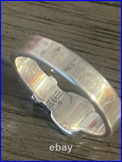 James Avery 925 Silver Hammered Belt Ring Size 8 3/4. RETIRED