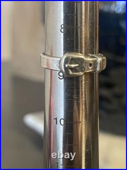 James Avery 925 Silver Hammered Belt Ring Size 8 3/4. RETIRED