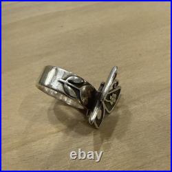 James Avery 925 Sterling Silver 3D Mariposa Butterfly & Tulip Flower Ring 5.75