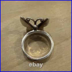 James Avery 925 Sterling Silver 3D Mariposa Butterfly & Tulip Flower Ring 5.75