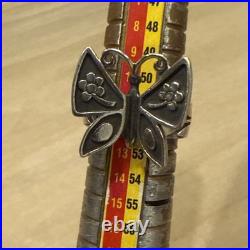 James Avery 925 Sterling Silver 3D Mariposa Butterfly & Tulip Flower Ring 5.75