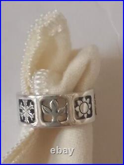 James Avery 925 Sterling Silver 4 Seasons Retired Etched Ring Band Size 6