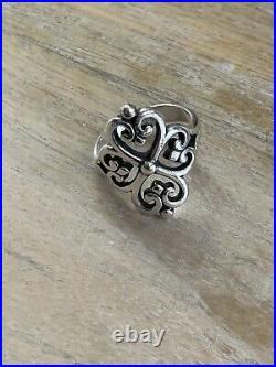 James Avery 925 Sterling Silver Adorned Hearts Ring Size 7.5 James Avery 925 Sterling Silver Adorned Hearts Ring Size 7.5