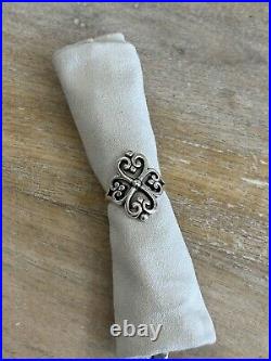 James Avery 925 Sterling Silver Adorned Hearts Ring Size 7.5 James Avery 925 Sterling Silver Adorned Hearts Ring Size 7.5
