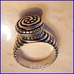 James Avery 925 Sterling Silver African Beaded Swirl Ring Size (6.5)