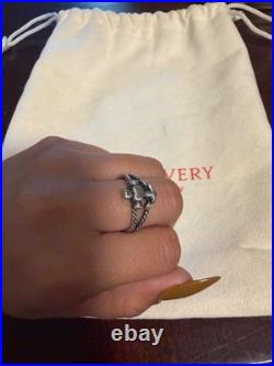 James Avery 925 Sterling Silver Claddagh Band Ring Engraved Size 7 3mm